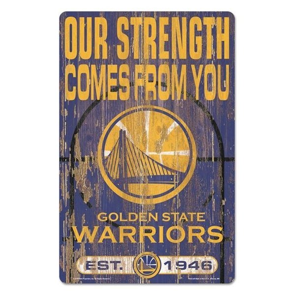 Wincraft Golden State Warriors Sign 11x17 Wood Slogan Design 3208572519